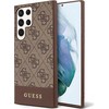 Guess 4G Bottom Stripe Metal Logo Collection - dėklas skirtas Samsung Galaxy S23 Ultra Brown