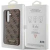 Samsung Galaxy S24 Guess dėklas 4G Metal Gold Logo (GUHCS24SG4GFBR) rudos spalvos