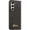 Guess GUHCZFD5HGGSHK F946 Z Fold5 juodos spalvos kietas dėklas Glitter Script