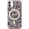 Dėklas GUESS GUHMN61HCFWSP IPHONE 11 / XR 6.1 "Rožinis / Rožinis HARDCASE FLOWER MAGSAFE