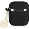 GUESS GUA2LSC4EK AIRPODS 1/2 COVER Juodas/Juodas SILICONE CHARM 4G COLLECTION