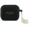 Guess 4G Charm silikoninis dėklas skirtas AirPods Pro 3 juodos spalvos