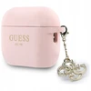 Guess 4G Charm Silicone dėklas skirtas Apple AirPods Pro 3 rožinės spalvos
