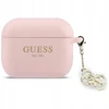 Guess 4G Charm Silicone dėklas skirtas Apple AirPods Pro 3 rožinės spalvos