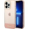 Guess GUHCP14LHGCOP iPhone 14 Pro 6.1" rožinis / rožinis kietas dėklas, permatomas
