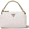 Guess, Elenia, Mini, Textile Crossbody Bag, Stone, QB867772, For Women