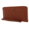 Guess, Elenia, Textile Wallet, SLG Large Zip, Cognac, For Women