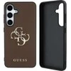 Dėklas Guess Grained Big 4G Logo Small Classic Logo to Samsung Galaxy S25 Plus rudos spalvos
