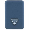 Guess PU Grained Triangle Logo MagSafe Powerbank 5000mAh mėlynos spalvos