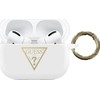 Guess silikoninis Triangle Logo apsauginis dėklas, skirtas AirPods Pro baltas