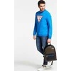 Guess, Dan, Synthetic Leather, Textile Backpack, Juodas/Brown, For Men