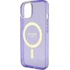Dėklas GUESS GUHMP14MHCGUG IPHONE 14 PLUS / 15 PLUS 6.7 "PURPLE / PURPLE HARDCASE GLITTER GOLD MAGSAFE