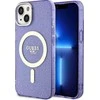 Dėklas GUESS GUHMP14MHCGUG IPHONE 14 PLUS / 15 PLUS 6.7 "PURPLE / PURPLE HARDCASE GLITTER GOLD MAGSAFE