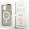 Guess GUHMP14MHCMCGK Apple iPhone 14 Plus / 15 Plus 6.7″ juodos spalvos kietas dėklas Glitter Gold MagSafe