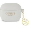 Dėklas GUESS GUA3LSC4EG AIRPODS 3 COVER GRAY/GRAY SILICONE CHARM 4G COLLECTION
