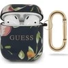 Guess AirPods dėklas su gėlių raštu ir karabinu