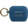 Guess GUACAPSILGLBL AirPods Pro dėklas mėlynos spalvos silikoninis Glitter