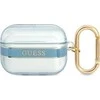 Apple AirPods Pro ausinių dėklas Guess AirPods Strap Collection (GUAPHHTSB) mėlynos spalvos