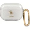 Dėklas GUESS GUAPUCG4GT AIRPODS PRO dangtelis permatomas blizgučiais