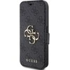 Dėklas Guess GUBKP15L4GMGGR Apple iPhone 15 Pro 6.1″ pilkos spalvos book 4G Metal Logo