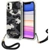 Karl Lagerfeld Guess telefono dėklas iPhone 11 GUHCN61KSARBK juodas hard telefono dėklas Camo Collection