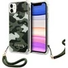 Guess telefono dėklas iPhone 11 GUHCN61KSARKA khaki hard telefono dėklas Camo Collection