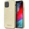 Guess GUHCP12LIGLGO Apple iPhone 12 Pro Max 6,7″ auksinis kietas dėklas Iridescent