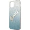 Apple iPhone 12 Mini Guess dėklas Glitter Gradient Script (GUHCP12SPCUGLSBL) mėlynos spalvos