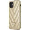 GUESS GUHCP12SPUVQTMLBE KIETAS DĖKLAS V dygsniuotas KOLEKCIJA IPHONE 12 MINI 5,4" AUKSO
