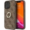 Apple iPhone 13 Pro Guess dėklas 4G with Ring Stand (GUHCP13L4GMRBR) rudos spalvos