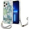 Apple iPhone 13 Pro Guess dėklas Flower Strap (GUHCP13LHFLSN) žalios spalvos