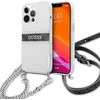 Dėklas Guess GUHCP13LKC4GBSI iPhone 13 Pro / 136,1" Transparent hardcase 4G Pilkas Strap Sidabrinis Chain