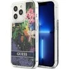 GUESS GUHCP13LLFLSB IPHONE 13 PRO / 13 6.1 "Mėlynas / Mėlynas HARDCASE FLOWER LIQUID GLITTER