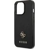 Guess GUHCP13LPS4MK Apple iPhone 13 Pro / 13 6,1″ juodos spalvos kietas dėklas Saffiano 4G Small Metal Logo