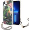 Guess Flower Cord - dėklas skirtas Apple iPhone 13 Mėlyna