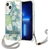 Apple iPhone 13 Mini Guess dėklas Flower Strap (GUHCP13SHFLSN) žalios spalvos