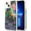 Dėklas GUESS GUHCP13SLFLSB IPHONE 13 MINI 5.4 "Mėlynas/Mėlynas HARDCASE FLOWER LIQUID GLITTER