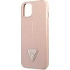 Guess GUHCP13SPSATLP Apple iPhone 13 mini 5,4″ rožinės spalvos kietas dėklas SaffianoTriangle Logo