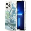 Apple iPhone 13 Pro Max Guess dėklas Flower Liquid Glitter (GUHCP13XLFLSN) žalios spalvos