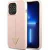 Apple iPhone 13 Pro Max Guess dėklas Silicone Triangle (GUHCP13XSLTGP) rožinės spalvos