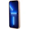 Guess GUHCP15LPCRTHCP Apple iPhone 15 Pro 6.1″ rožinės spalvos kietas dėklas Croco Triangle Metal Logo