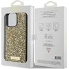 Dėklas GUESS GUHCP15LPFGSBSD IPHONE 15 PRO 6.1 "Geltonas/Geltonas HARDCASE RHINESTONE METAL LOGO