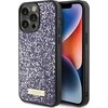 Dėklas GUESS GUHCP15LPFGSBSBSBSPP IPHONE 15 PRO 6.1 "PURPLE/PURPLE HARDCASE RHINESTONE METAL LOGO
