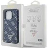 Guess GUHCP15LPG4GPB Apple iPhone 15 Pro 6.1″ mėlynas kietas dėklas 4G Triangle Metal Logo