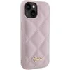 Dėklas GUESS GUHCP15SPSQSQSP IPHONE 15/14/13 6.1 "Rožinis / Rožinis HARDCASE QUILTD METAL LOGO
