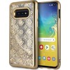 Dėklas Guess GUHCS10LPEOLGGO S10e G970 auksinė/auksinis hard case 4G Peony Liquid Glitter