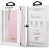 Guess GUHCS22MLSLMGLA S22+ S906 lavender kietas dėklas Silicone Script Metal Logo