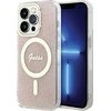 Guess GUHMP15LH4STP Apple iPhone 15 Pro 6.1″ rožinės spalvos kietas dėklas IML 4G MagSafe