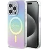 Apple iPhone 15 Pro Max Guess dėklas IML Iridescent MagSafe (GUHMP15XHITSU) violetinės spalvos