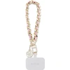 Guess GUOUCHSAMC4P Universal Hand Strap rožinės spalvos Saffiano Chain 4G Charm